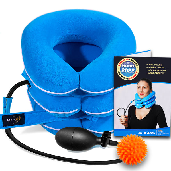 NeckFix Cervical Neck Traction Device for Instant Neck Pain Relief [FDA Approved]