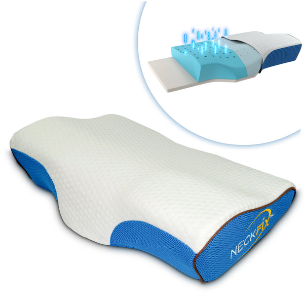 NeckFix Neck Pillows for Pain Relief Sleeping – Advanced Memory Foam P